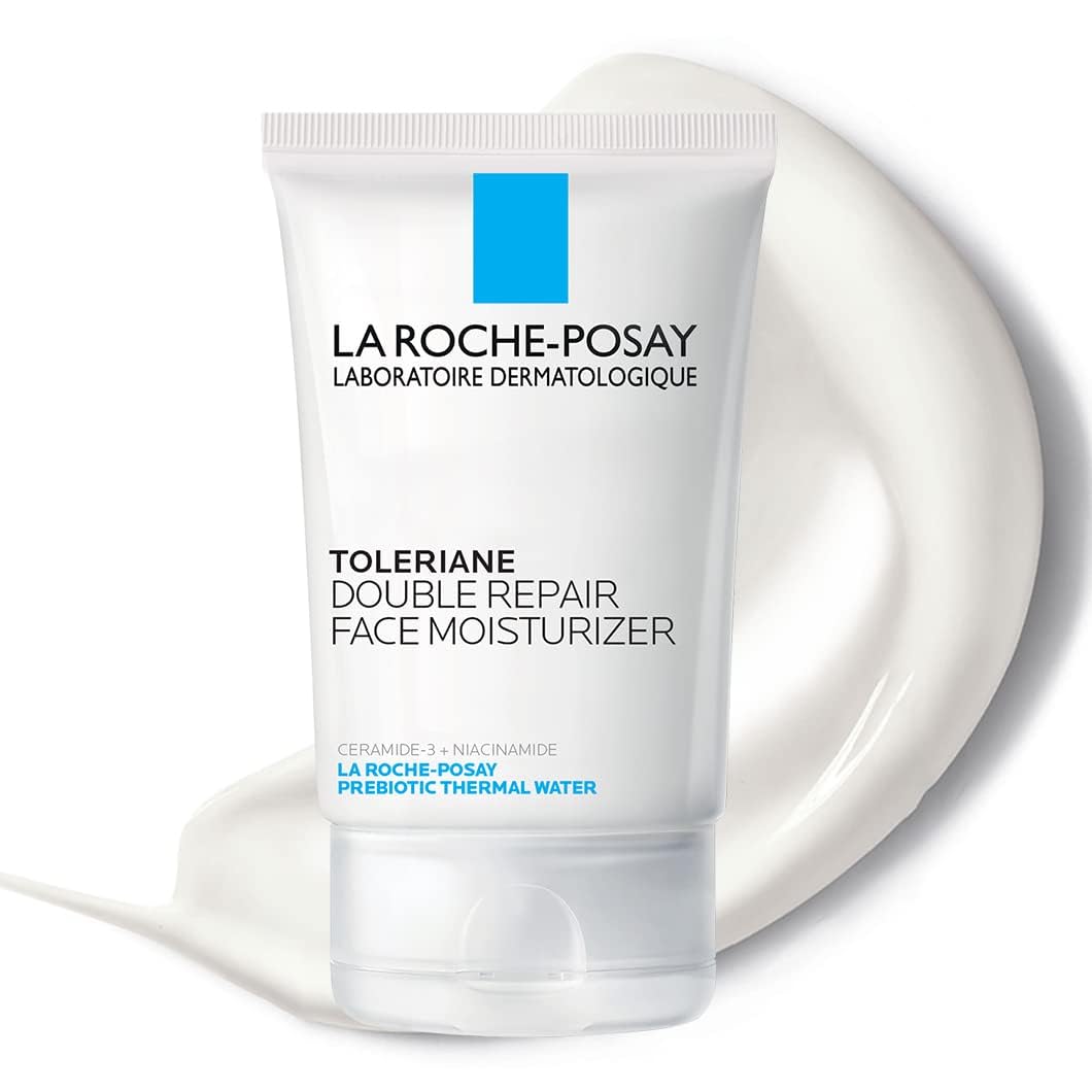 La Roche-Posay Toleriane Double Repair Face Moisturizer | Crème hydratante quotidienne pour le visage avec céramide et niacinamide pour tous les types de peau | Sans huile | Sans parfum