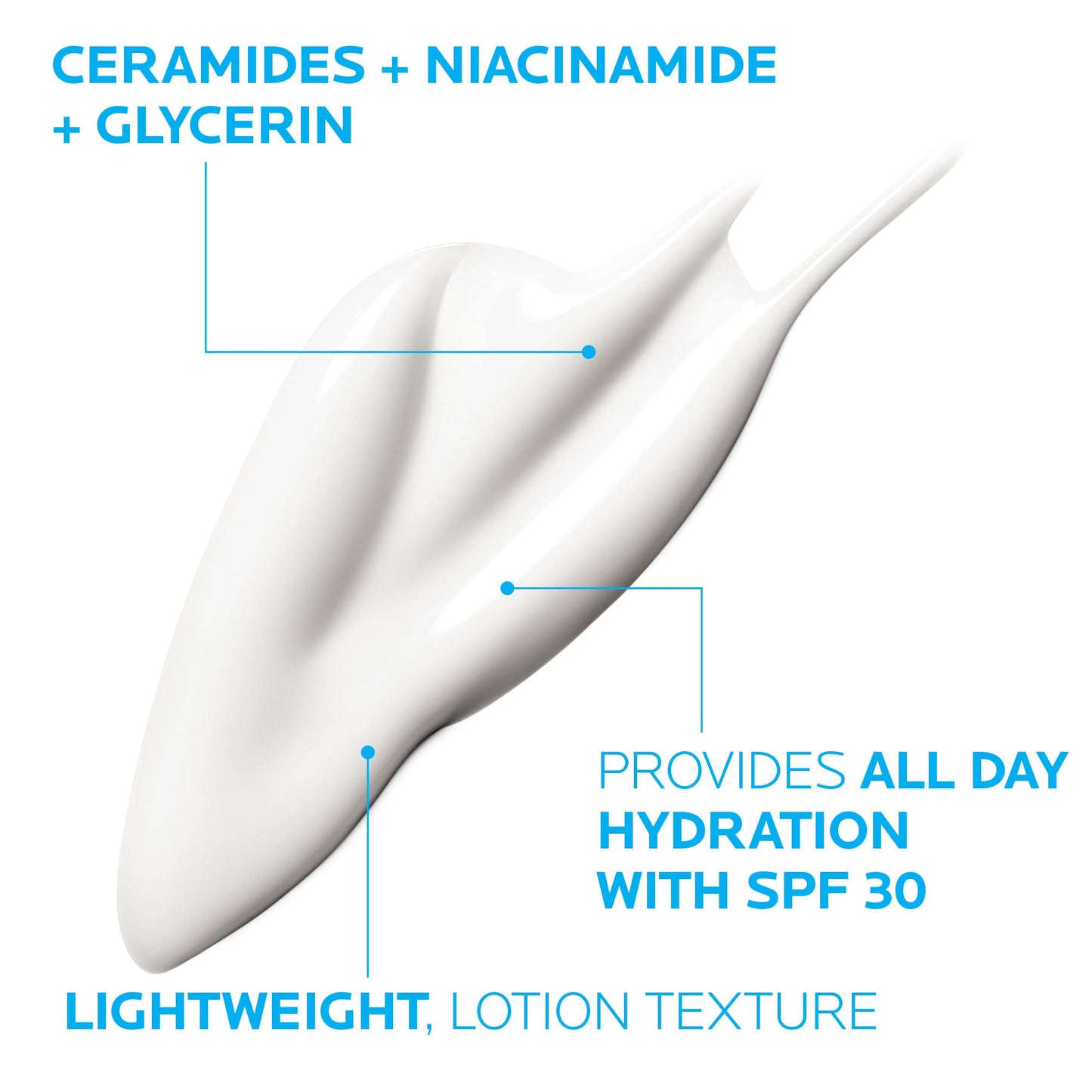 La Roche-Posay Toleriane Double Repair Face Moisturizer | Crème hydratante quotidienne pour le visage avec céramide et niacinamide pour tous les types de peau | Sans huile | Sans parfum