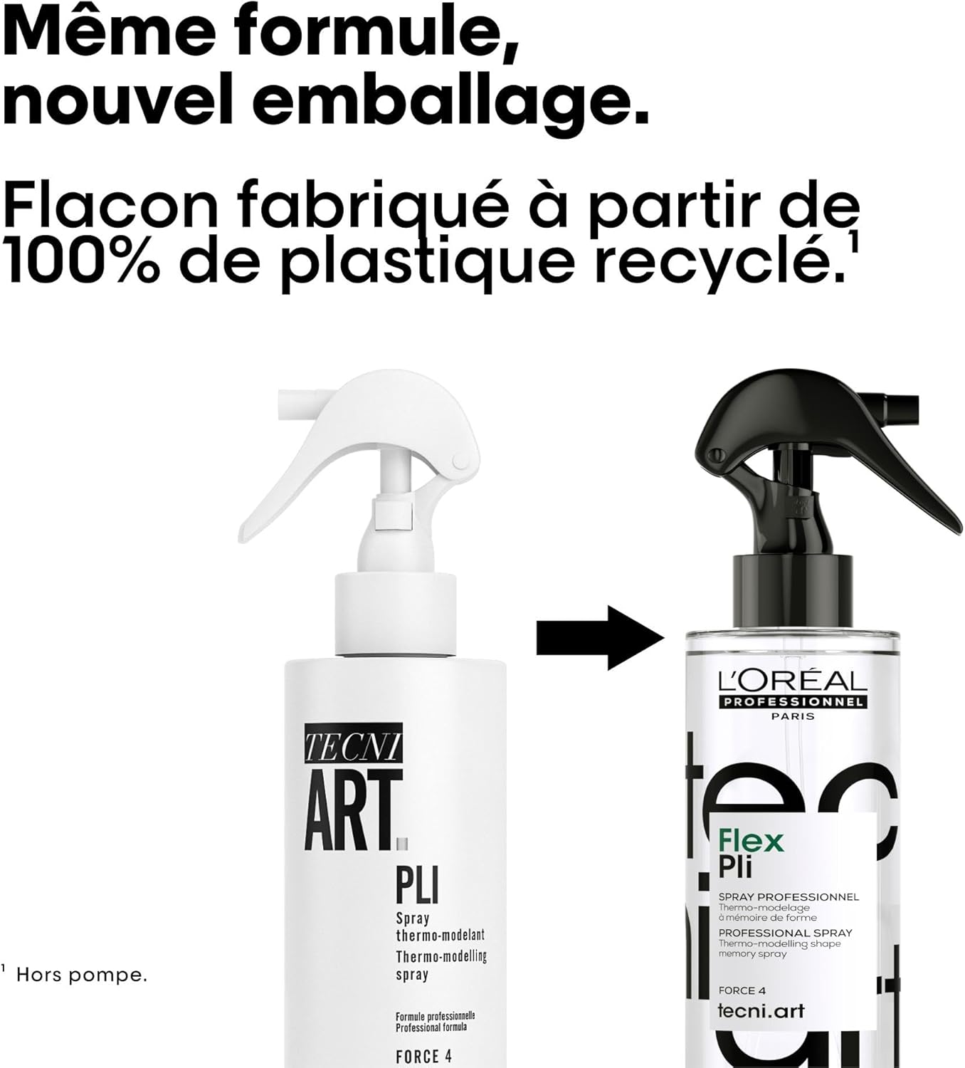 L'Oréal Professionnel, Spray Thermo-Modelant Pli, Force 4, Fixation Forte, Mémoire de Forme & Adhérence, Coiffures Ondulées avec Volumes & Boucles Dynamiques, Tecni Art 190 ml